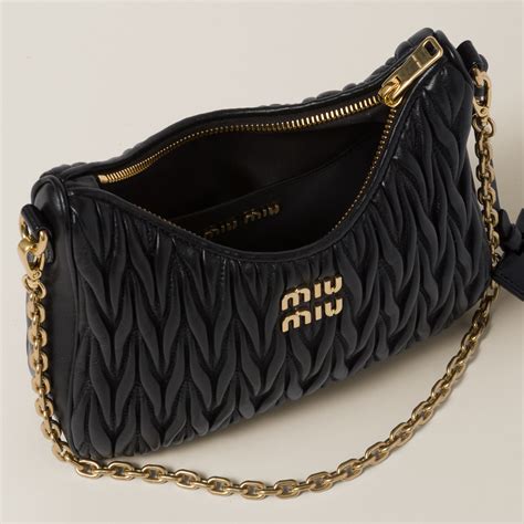 miu miu matelasse pattina bag|Black Matelassé Nappa Leather Shoulder Bag .